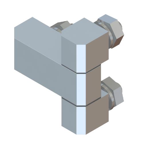 Dobradiça Externa Usinada Tripla Tipo DEU-1610T29 / 1610T40